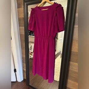 Vintage hot pink and black stripe dress size 7/8